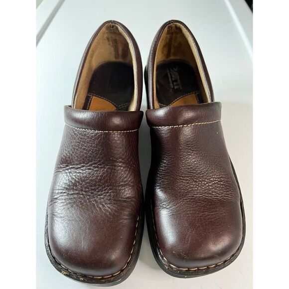 Born Leather Slip On Mules Clogs. Brown. Size 7/ Eur 38 - Picture 2 of 14